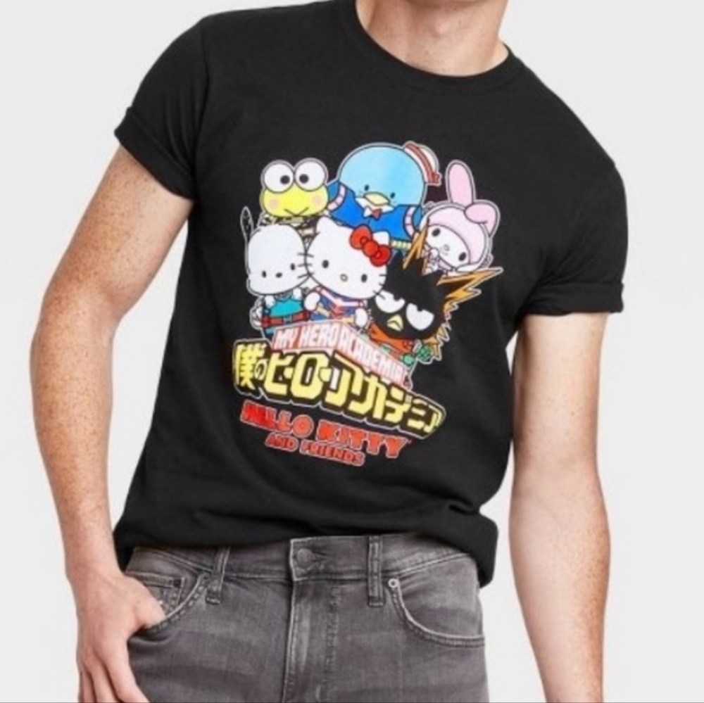 My Hero Academia Hello‎ Kitty & Friends Graphic T Shirt Size Small